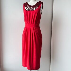 LEIFSDIlTTIR  Anthropology Red Dress Size 2